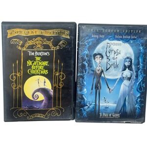 Tim Burton DVD Lot - Nightmare Before Christmas Special Edition & Corpse Bride